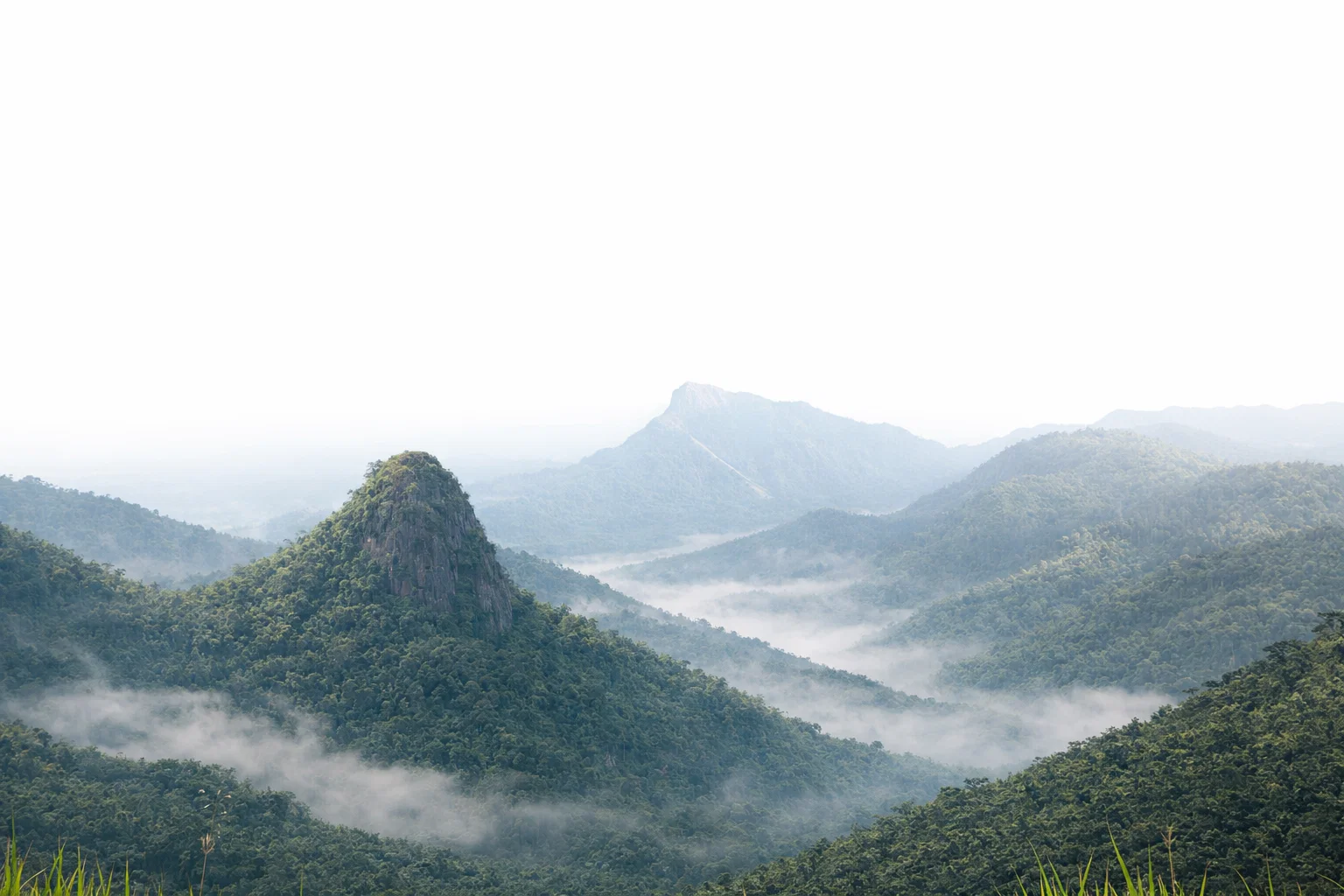 Scenic Sri Lanka landscape with traveler